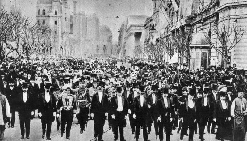 May 25, 1910. Civic parade celebrating the first centennial of Argentina's independence.