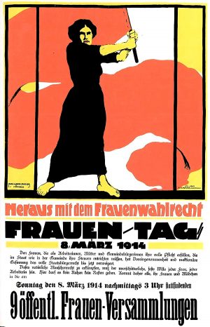 SPD poster calling for 'proletarian women's day of solidarity' in 1914