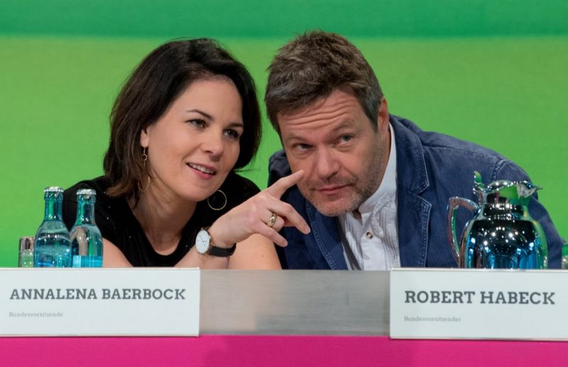 Annalena Baerbock, candidate for chancellor of the Greens and Robert Habeck, party vice-president and shadow economy minister