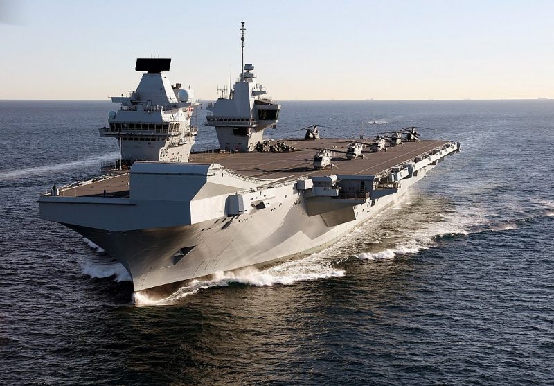 With the Global Britain strategy HMS Queen Elizabeth will be the captain ship of the British navy in the China and Indian Seas. 