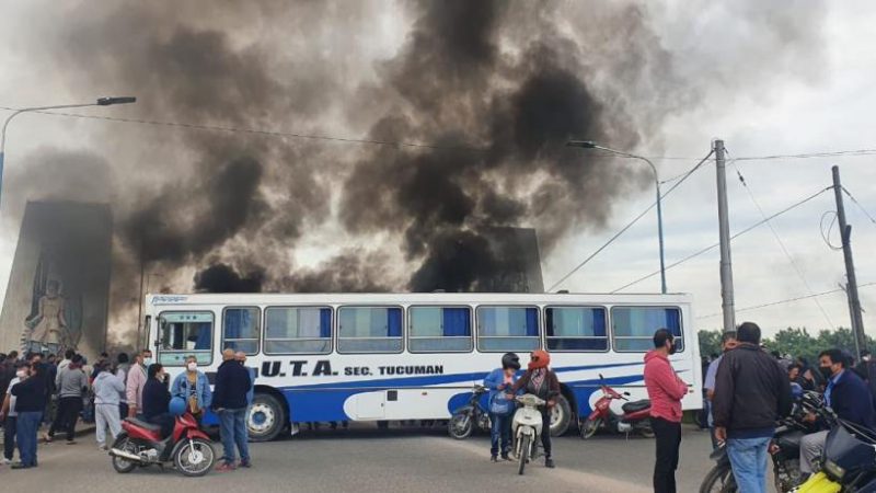 Strike of bus drivers in Tucumán