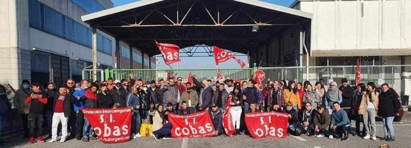 COBAS union section at the port of Trieste. Antivax activists and trade unions designated this port as their main target in their battle against the "green pass"