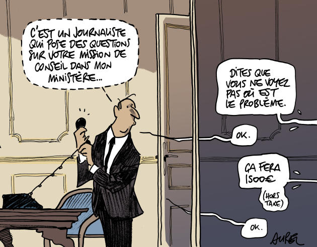Le Monde cartoon on the consulting firms scandal