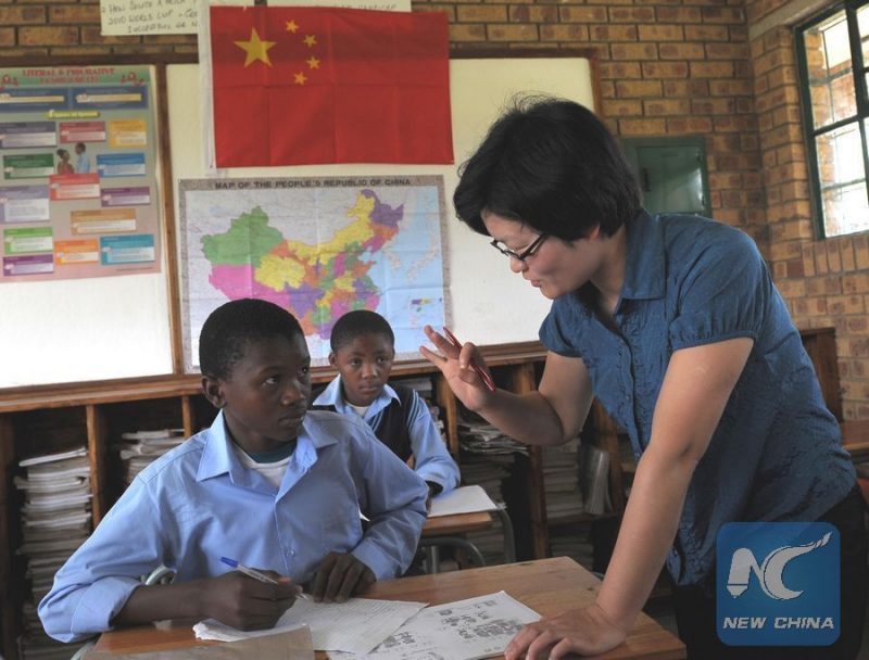 Teaching Chinese as a second language in Africa. The loss of linguistic hegemony over entire regions of the globe is one of the first signs of the decline of American culture.