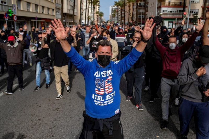 Demonstration in support of Cádiz metalworkers' strike