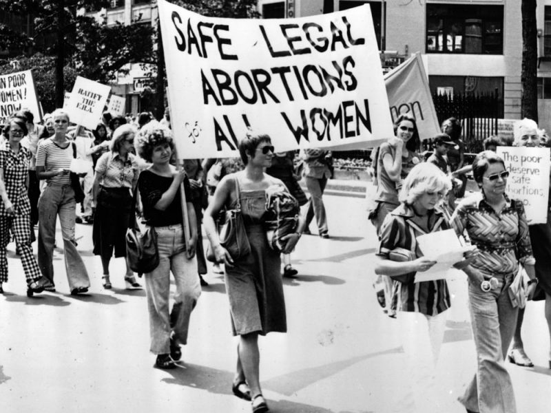 1970 abortion referendum campaign in New York. The poster on the right reads, 'The poor deserve safe abortions too. '