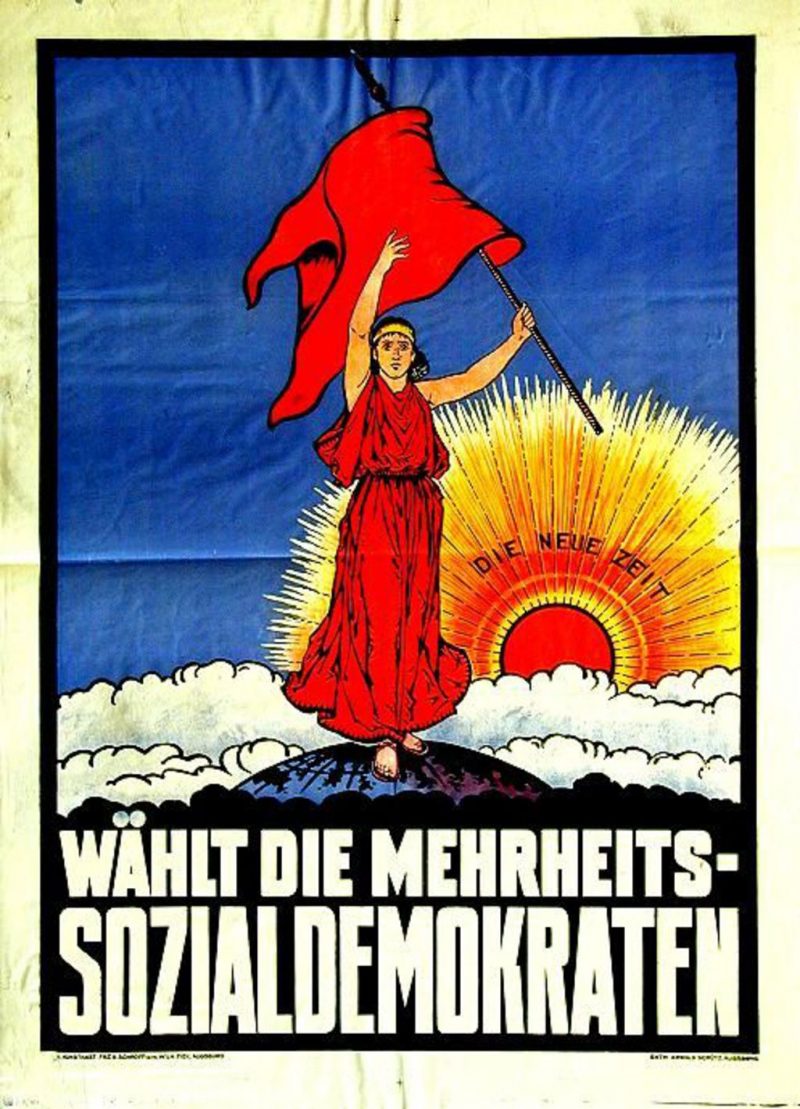 Poster of the German SPD during the time of the Second International.