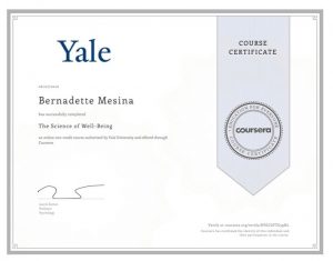 Title received by an student of "science of well-being"