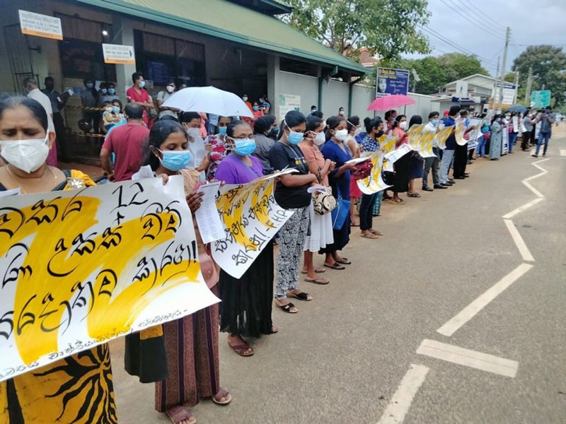Strike of health workers in Sri Lanka