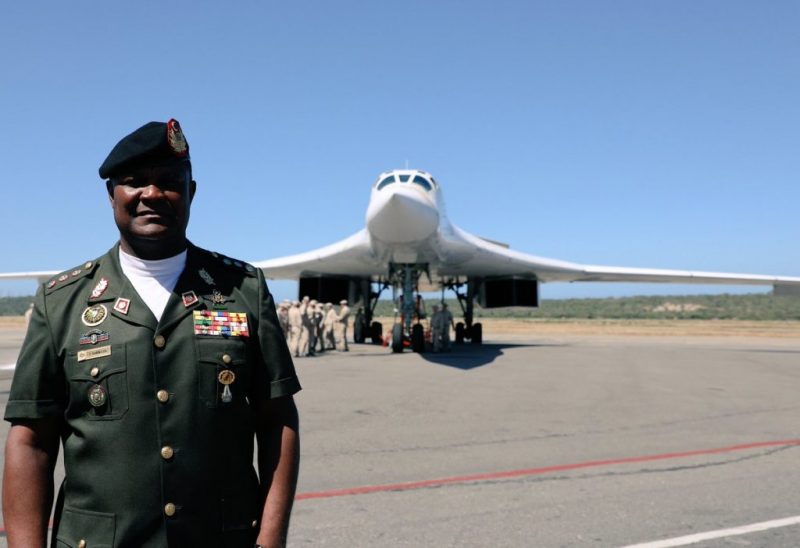 One of the Tupolevs sent by Russia to Venezuela in November 2018. The deployment of nuclear bombers in Venezuela and Cuba is being mooted in Moscow as an alternative to an invasion of Ukraine that would balance the INF missile game in Europe.