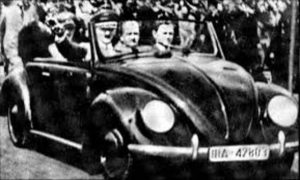 The Volskwagen ("people's car") was born in a context similar to that of today's Ford F-150 Lightning. It was then part of the reorganization of the German economy for the war.