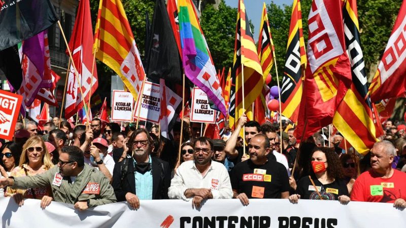 Manifestación del 1 de mayo hoy en Barcelona