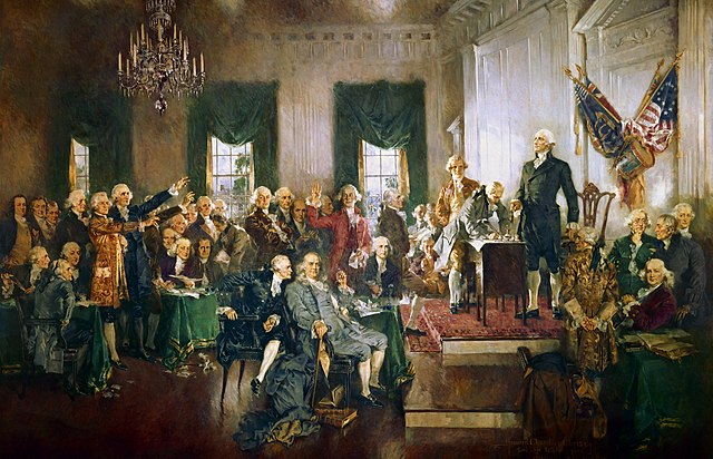 Firma de la Constitución de EEUU en la Convención de Filadelfia