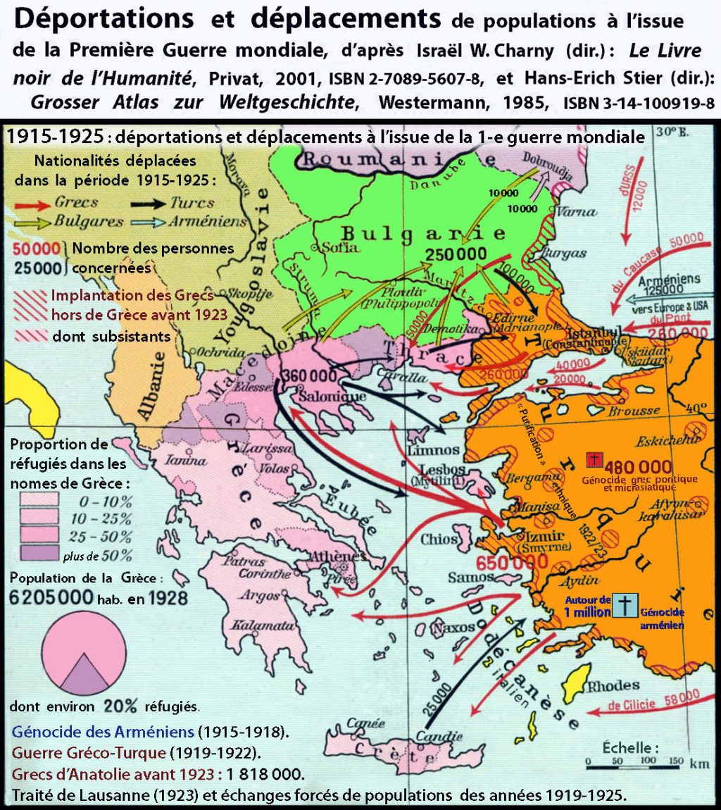 El contexto inmediato del genocidio armenio fue la mayor limpieza étnica en Europa antes de la Segunda Guerra Mundial. Entre 1919 y 1923 casi cuatro millones de personas fueron desplazadas forzosamente -y a menudo masacradas en el camino- en deportaciones e «intercambios de población» entre Turquía, Grecia, Yugoslavia y Bulgaria.