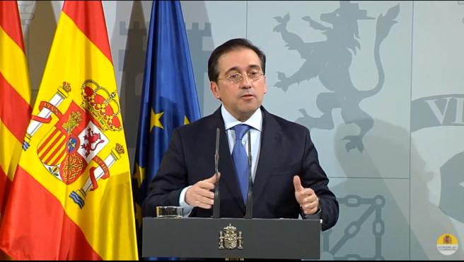 Albares presenta ayer la nueva posición española tras hacerse pública la nota marroquí, como «una nueva etapa».