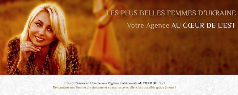 Anuncio de un portal de «autoventa» de esposas ucranianas para un público de la pequeña burguesía agraria francesa
