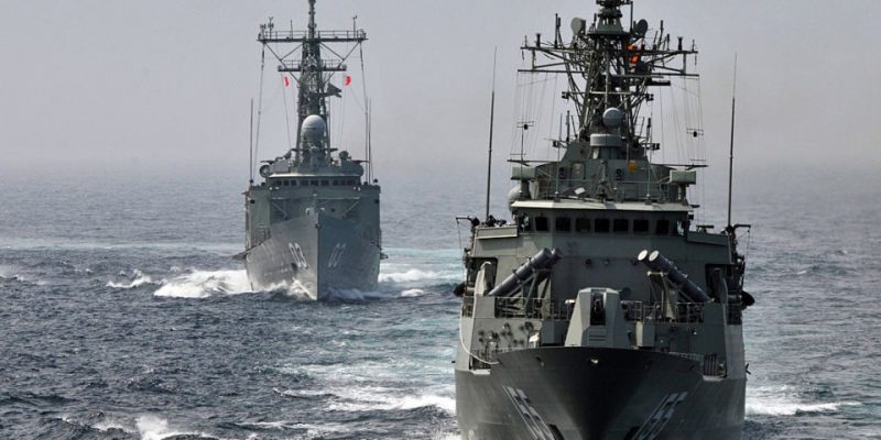 Armada australiana en el Mar de China meridional. El acuerdo AUKUS convierte las tensiones imperialistas bilaterales en el comienzo de una pugna entre bloques imperialistas orientada hacia la guerra.
