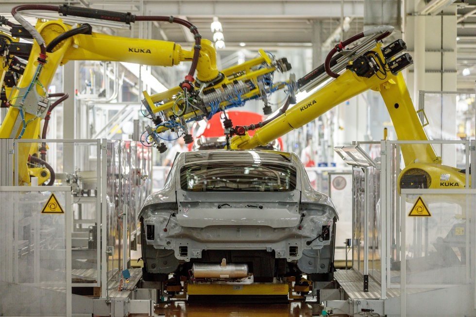 Fábrica del Porsche Tycan, eléctrico, en Alemania