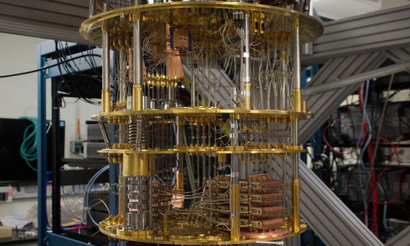 Core del ordenador cuántico de Google. EEUU está quedando atrás en la carrera cuántica.