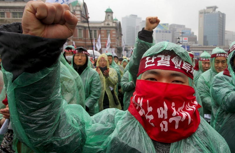 Huelga de ferroviarios en Corea