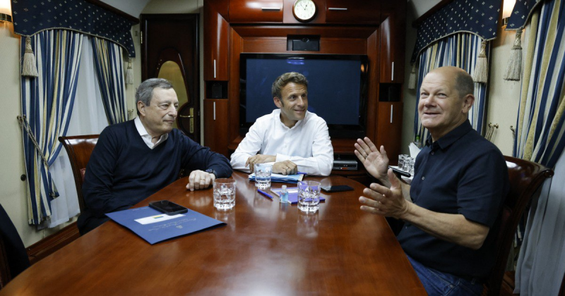 Draghi, Macron y Scholz en Kiev