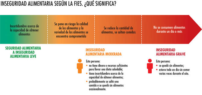 De la inseguridad alimentaria a la hambruna. Niveles según FIES-FAO