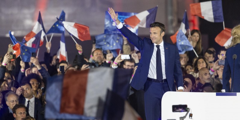 Macron celebra su reelección en la segunda vuelta de las presidenciales 2022
