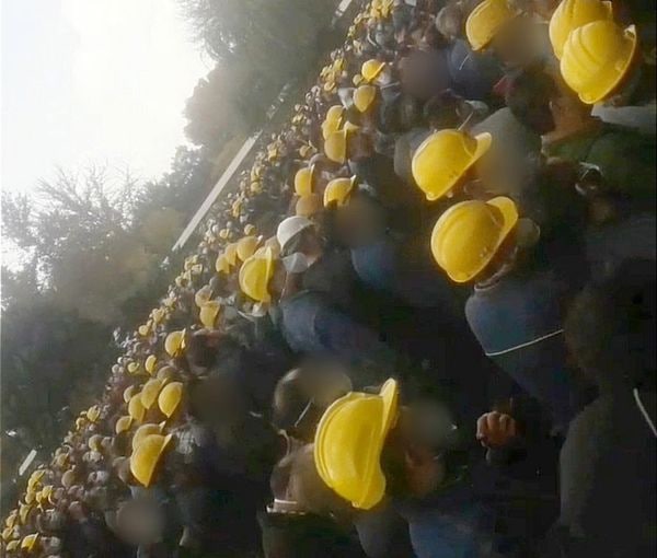 Trabajadores del acero en huelga