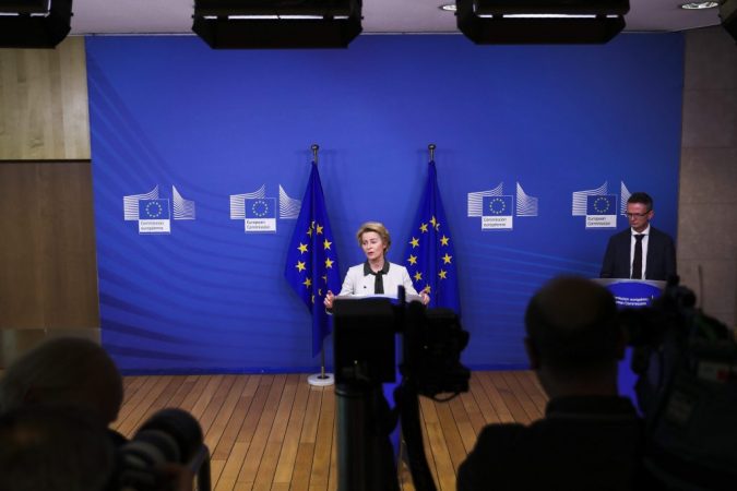 Ursula Von der Leyen presenta el «pacto verde» en Bruselas en abril de 2020. Que la Ley Europea del Clima esté lista solo un año después un verdadero récord para las instituciones UE.
