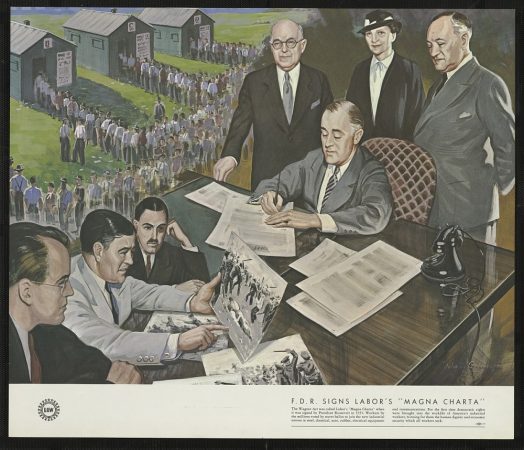 Roosevelt firma la «Carta Magna del Trabajo»