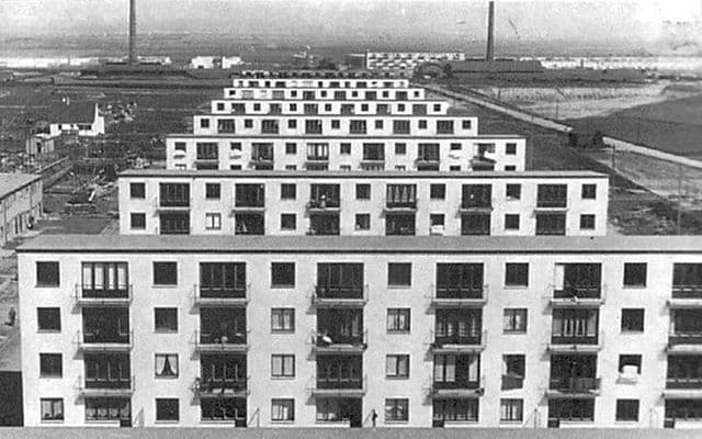 Westhausen Siedlunge de Ernst May 1925. El modelo de «vivienda social» bauhaus